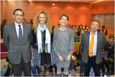 De izq. a dcha, Jose Carlos Gómez, Elena Gómez, Bárbara Muscynska y Francisco Villamandos en el acto inaugural del curso
