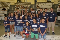 Los niños que han participado en el Campus Tecnológico MindTech, esta mañana en Rabanales.