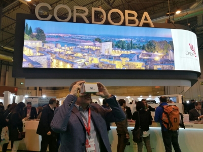 un momento de la presentación del Mirador Virtual en Fitur 