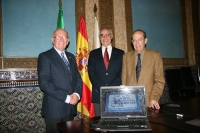 De izqda. a dcha., Diego Santiago,  Miguel Jacinto Márquez y Antonio Rodero