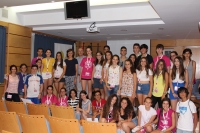 Teresa Milln, junto a los participantes en los Campus Cientficos del ceiA3