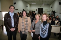 De izqda. a dcha., Eulalio fernández, Carmen Balbuena, Carmen Blanco y Ana Rojo