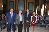 De izquierda a derecha, Manuel Torralbo, José Manuel Palazón, José Carlos Gómez Villamandos y Carmen Jiménez en la inauguración del encuentro de defensores universitarios que se celebra en Córdoba