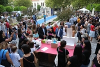 El rector de la UCO, Manuel Torralbo, visitando al Feria de los Ingenios